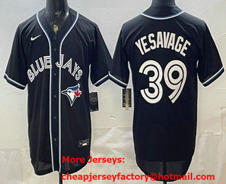 Men's Toronto Blue Jays #39 Trey Yesavage 2026 Black Fashion Cool Base Jersey