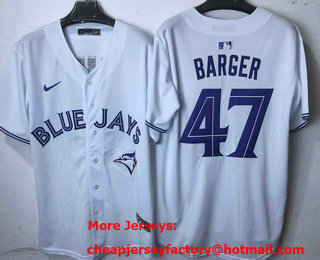 Men's Toronto Blue Jays #47 Addison Barger White Limited Jersey