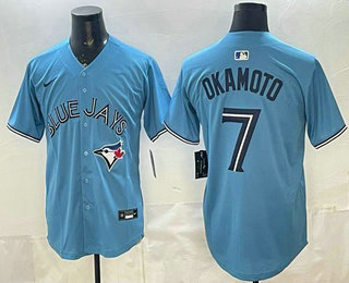 Men's Toronto Blue Jays #7 Kazuma Okamoto Blue Limited Jersey