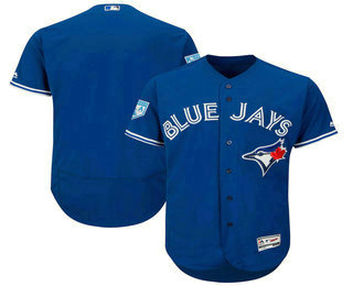 Men's Toronto Blue Jays Blank Blue 2019 Spring Training Stitched MLB Flex Base Jersey