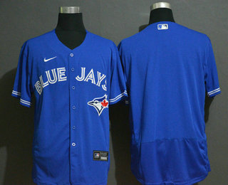 Men's Toronto Blue Jays Blank Blue Stitched MLB Flex Base Nike Jersey