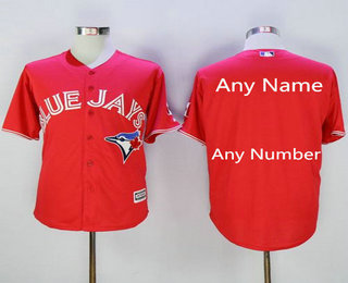 Men's Toronto Blue Jays Red Customized Cool Base Jersey