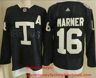 Men's Toronto Maple Leafs #16 Mitch Marner Navy 2022 Heritage Classic Authentic Jersey