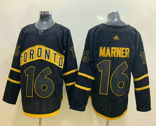 Men's Toronto Maple Leafs #16 Mitchell Marner Black Adidas Stitched NHL Jersey