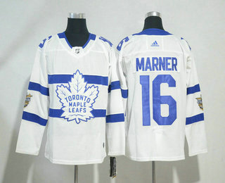 Men's Toronto Maple Leafs #16 Mitchell Marner White 2018 Winter Classic Stitched NHL Hockey Jersey