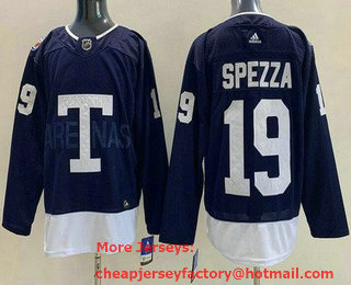 Men's Toronto Maple Leafs #19 Jason Spezza Navy 2022 Heritage Classic Authentic Jersey