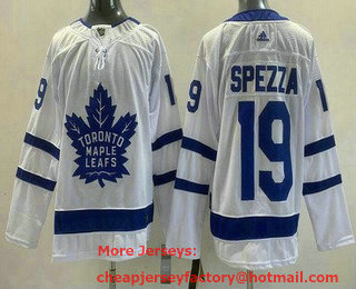 Men's Toronto Maple Leafs #19 Jason Spezza White Authentic Jersey