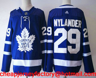 Men's Toronto Maple Leafs #29 William Nylander Royal Blue Home 2017-2018 Hockey Stitched NHL Jersey