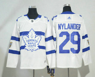 Men's Toronto Maple Leafs #29 William Nylander White 2018 Winter Classic Stitched NHL Hockey Jersey