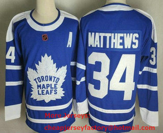 Men's Toronto Maple Leafs #34 Auston Matthews 2022 Reverse Retro Authentic Jersey