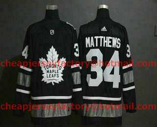 Men's Toronto Maple Leafs #34 Auston Matthews Black 2019 NHL All-Star Game Adidas Stitched NHL Jersey