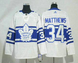 Men's Toronto Maple Leafs #34 Auston Matthews White 2018 Hockey Stitched NHL Jersey