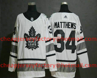 Men's Toronto Maple Leafs #34 Auston Matthews White 2019 NHL All-Star Game Adidas Stitched NHL Jersey