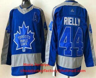 Men's Toronto Maple Leafs #44 Morgan Rielly Blue 2021 Reverse Retro Authentic Jersey