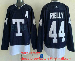 Men's Toronto Maple Leafs #44 Morgan Rielly Navy 2022 Heritage Classic Authentic Jersey
