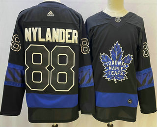 Men's Toronto Maple Leafs #88 William Nylander Black X Drew House Inside Out Stitched Jersey