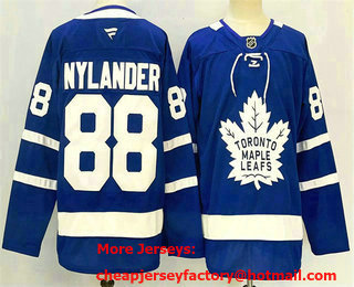 Men's Toronto Maple Leafs #88 William Nylander Blue 2024 Stitched Jersey