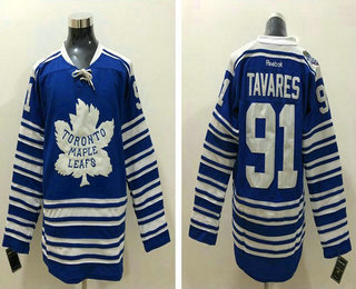 Men's Toronto Maple Leafs #91 John Tavares Blue 2014 Winter Classic Stitched NHL Reebok Hockey Jersey