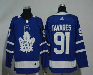 Men's Toronto Maple Leafs #91 John Tavares Royal Blue Home Stitched NHL Jersey