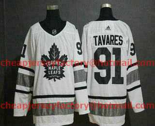 Men's Toronto Maple Leafs #91 John Tavares White 2019 NHL All-Star Game Adidas Stitched NHL Jersey