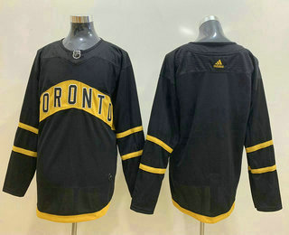 Men's Toronto Maple Leafs Blank Black Adidas Stitched NHL Jersey