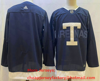 Men's Toronto Maple Leafs Blank Navy Blue 2022 Heritage Classic Stitched Jersey