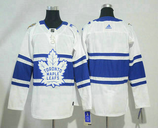 Men's Toronto Maple Leafs Blank White 2018 Hockey Stitched NHL Jersey