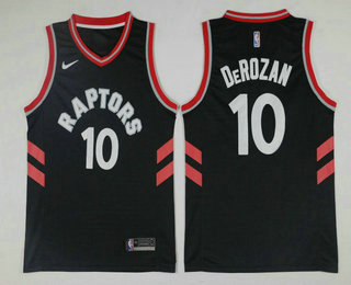 Men's Toronto Raptors #10 DeMar DeRozan 2017-18 Nike Black Swingman Stitched NBA Jersey Men's Toronto Raptors #10 DeMar DeRozan 2017-18 Nike Black Swingman Stitched NBA Jersey