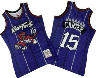 Men's Toronto Raptors #15 Vince Carter Purple 1998 Throwback Swingman Jersey