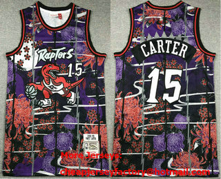 Men's Toronto Raptors #15 Vince Carter Purple Rabbit Swingman Jersey