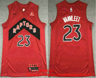 Men's Toronto Raptors #23 Fred VanVleet Red 2021 Nike Swingman Stitched Jersey With Sponsor Logo