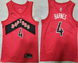 Men's Toronto Raptors #4 Scottie Barnes Red 2021 Nike Swingman Stitched Jersey