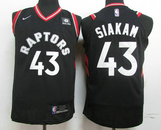 Men's Toronto Raptors #43 Pascal Siakam Black 2018 Nike Authentic Sun Life Stitched NBA Jersey
