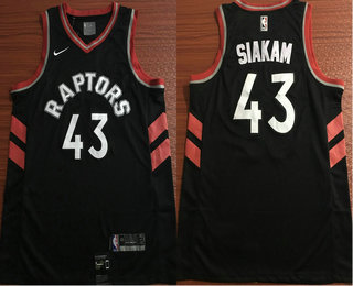 Men's Toronto Raptors #43 Pascal Siakam Black 2018 Nike Swingman Stitched NBA Jersey