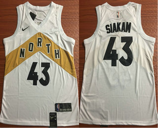 Men's Toronto Raptors #43 Pascal Siakam White 2018 Nike Swingman Stitched NBA Jersey