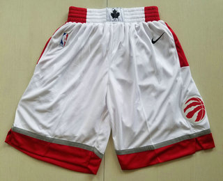 Men's Toronto Raptors White Nike Swingman Shorts