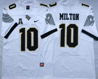 Men's UCF Knights #10 Mckenzie Milton White College Football Jersey