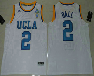 Men's UCLA Bruins #2 Lonzo Ball White College Basketball 2017 Swingman Stitched NCAA Jersey