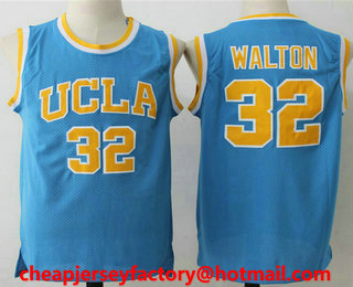 Men's UCLA Bruins #32 Bill Walton Light Blue Jersey