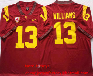 Men's USC Trojans #13 Caleb Williams Red Limited College Football Stitched Nike NCAA Jersey