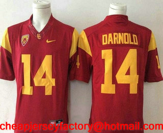Men's USC Trojans #14 Sam Darnold Red Limited College Football Stitched Nike NCAA Jersey