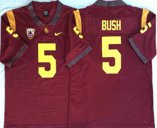 Men's USC Trojans #5 Reggie Bush Red Limited College Football Stitched Nike NCAA Jersey