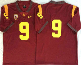 Men's USC Trojans #9 JuJu Smith-Schuster No Name Red Limited College Football Stitched Nike NCAA Jersey