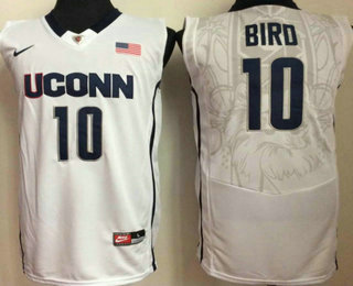 Men's Uconn Huskies #10 Sue Bird White College Basketball Jersey