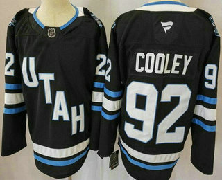Men's Utah Hockey Club #92 Logan Cooley Navy 2024 Stitched Jersey