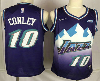 Men's Utah Jazz #10 Mike Conley Mountain Purple 2019 Nike Swingman 5 For The Fight Stitched NBA Jersey