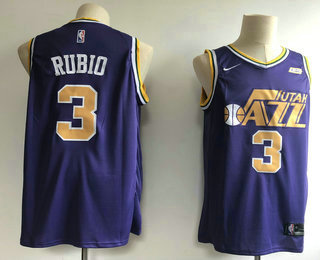 Men's Utah Jazz #3 Ricky Rubio New Purple 2019 Nike Swingman 5 For The Fight Stitched NBA Jersey