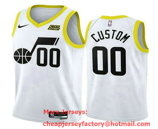 Men's Utah Jazz Active Player Custom White 2022 23 Association Edition Stitched Basketball Jersey