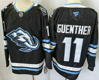 Men's Utah Mammoth #11 Dylan Guenther Black Authentic Jersey