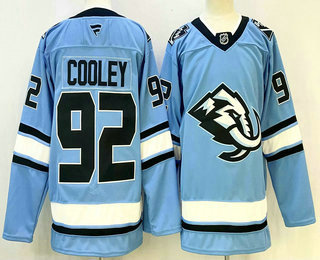 Men's Utah Mammoth #92 Logan Cooley Blue Authentic Jersey